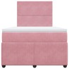 Boxspringbett mit Matratze Rosa 120x190 cm Samt