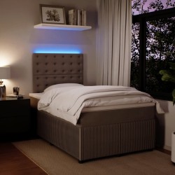 Boxspringbett mit Matratze Hellgrau 120x190 cm Samt