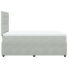 Boxspringbett mit Matratze Hellgrau 120x190 cm Samt