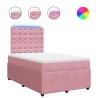 Boxspringbett mit Matratze Rosa 120x190 cm Samt