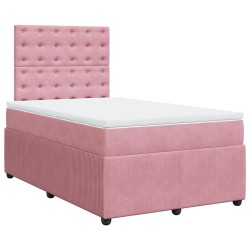 Boxspringbett mit Matratze Rosa 120x190 cm Samt