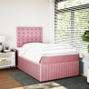 Boxspringbett mit Matratze Rosa 120x190 cm Samt