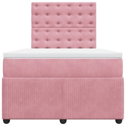 Boxspringbett mit Matratze Rosa 120x190 cm Samt