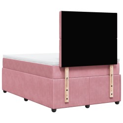 Boxspringbett mit Matratze Rosa 120x190 cm Samt