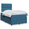 Boxspringbett mit Matratze Blau 120x200 cm Samt