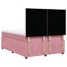 Boxspringbett mit Matratze Rosa 140x200 cm Samt