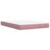 Boxspringbett mit Matratze Rosa 140x200 cm Samt