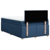 Boxspringbett mit Matratze Blau 120x200 cm Stoff