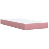 Boxspringbett mit Matratze Rosa 90x200 cm Samt