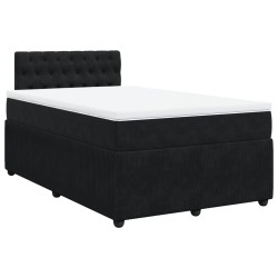 Boxspringbett mit Matratze Schwarz 120x200 cm Samt