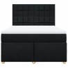 Boxspringbett mit Matratze Schwarz 140x200 cm Stoff