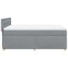 Boxspringbett mit Matratze Hellgrau 140x200 cm Stoff