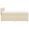 Boxspringbett mit Matratze Creme 140x200 cm Stoff