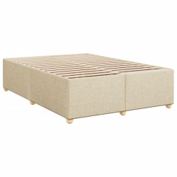 Boxspringbett mit Matratze Creme 160x200 cm Stoff