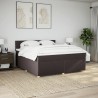 Boxspringbett mit Matratze Dunkelbraun 180x200 cm Stoff