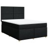 Boxspringbett mit Matratze Schwarz 160x200 cm Stoff