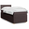 Boxspringbett mit Matratze Dunkelbraun 90x190 cm Stoff