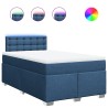 Boxspringbett mit Matratze Blau 120x190 cm Stoff