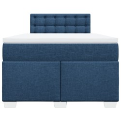 Boxspringbett mit Matratze Blau 120x190 cm Stoff