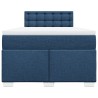 Boxspringbett mit Matratze Blau 120x190 cm Stoff