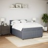 Boxspringbett mit Matratze Dunkelgrau 140x200 cm Samt