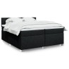 Boxspringbett mit Matratze Schwarz 200x200 cm Stoff