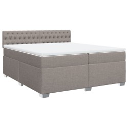 Boxspringbett mit Matratze Taupe 200x200 cm Stoff