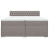 Boxspringbett mit Matratze Taupe 200x200 cm Stoff