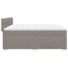 Boxspringbett mit Matratze Taupe 200x200 cm Stoff