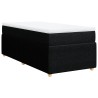 Boxspringbett mit Matratze Schwarz 90x190 cm Stoff