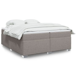 Boxspringbett mit Matratze Taupe 200x200 cm Stoff