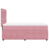 Boxspringbett mit Matratze Rosa 90x200 cm Samt