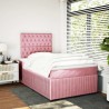 Boxspringbett mit Matratze Rosa 120x190 cm Samt