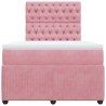 Boxspringbett mit Matratze Rosa 120x190 cm Samt