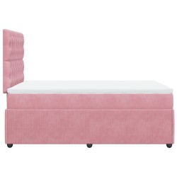 Boxspringbett mit Matratze Rosa 120x190 cm Samt