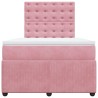 Boxspringbett mit Matratze Rosa 120x200 cm Samt