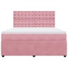 Boxspringbett mit Matratze Rosa 180x200 cm Samt