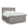 Boxspringbett mit Matratze Taupe 200x200 cm Stoff