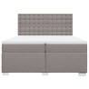 Boxspringbett mit Matratze Taupe 200x200 cm Stoff