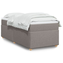 Boxspringbett mit Matratze Taupe 100x200 cm Stoff