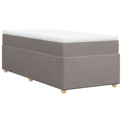 Boxspringbett mit Matratze Taupe 100x200 cm Stoff