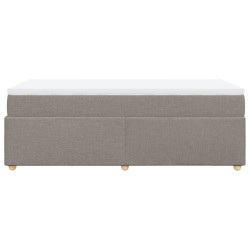 Boxspringbett mit Matratze Taupe 100x200 cm Stoff