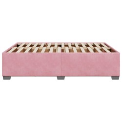 Bettgestell Rosa 140x190 cm Samt