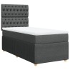 Boxspringbett mit Matratze Dunkelgrau 90x190 cm Stoff