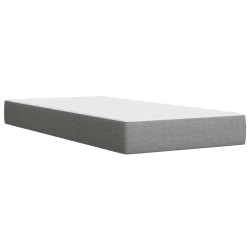 Boxspringbett mit Matratze Hellgrau 90x190 cm Stoff