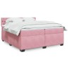 Boxspringbett mit Matratze Rosa 200x200 cm Samt