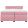 Boxspringbett mit Matratze Rosa 200x200 cm Samt