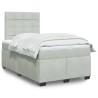 Boxspringbett mit Matratze Hellgrau 120x190 cm Samt