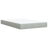 Boxspringbett mit Matratze Hellgrau 120x190 cm Samt