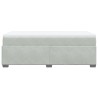 Boxspringbett mit Matratze Hellgrau 90x190 cm Samt